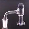 Flat Top Terp Slurper Quartz Banger 2mm Mur Avec 20mm Verre Marbre Rubis Perle Pilule Quartz Banger Clous pour dab rig bong