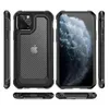 Apple iPhone 11 Pro Max 11Pro iPhone11シリコン衝撃電話カバー6958461のカーボンファイバーパターン軍用装甲ケース