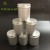 3 Maten4 Sets Opslag Kruiden Case Coffee Candy Storage Jars Set Ronde Metalen Lipjes Kruiken voor Kruiden