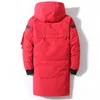 Chaqueta de invierno para hombre con capucha abrigo largo de moda para hombre a prueba de viento impermeable grueso cálido marca ropa para hombre Parka 210910