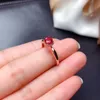 Cluster Rings WEAINY Natural Ruby Ring S925 Sterling Silver Rose Gold Red Gemstone Jewelry