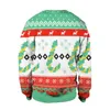 Heren Sweaters Mannen Dames Sneeuwman Sneeuwvlokken Lelijke Kerst Sweater Unisex Crewneck Sweatshirt 3D Grappige Gedrukt Herfst Winter Xmas Jumpers