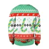 Męskie swetry Mężczyźni Kobiety Snowman Snowflakes Brzydkie Boże Narodzenie Sweter Unisex Crewneck Bluza 3D Zabawne Drukowane Jesień Zima Boże Narciarki