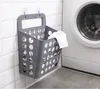 Tvättväskor AGN förvaringskorg Punch-Free Foldbar vägg hängande smutsiga kläder hindrar badrumsmaterial