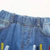 Denim Jeans For Boy Novelty Spring Autumn 2 3-8 9 10 Years Teenage Children Hole Elastic Kids Baby Long Pants 210529