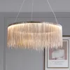 Chandeliers Simple Chandelier Interior Lighting Modern Tassel Round Home Living Room Bedroom Dining Gloss Nordic