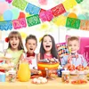 Partijdecoratie 5 Packs Mexicaanse banners, grote plastic papel Picado Banner, Fiesta Decoraties, met 12 verschillende ontwerpen Patronen 4596 Q2