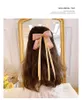 2021 Tv￥skikts Bowknot Streamer Hairpin Woman Girls Satin Ribbon Barrette Bow Back Head Spring Clip Headwear Hair Accessories