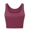 Lu Lu Lemens Yoga Tank Tops träning Fitness Sports BH Inbyggda kuddar Sexig Vest Breattable Gym Top Soft Slim Fit Casual T-shirt Simple Yoga Clothes
