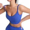 Femmes Sports Bra Camisole Wirefree rembourré Bra Yoga Débardeurs Débardeurs Fitness Entraînement Top Top Noir et Bleu Taille (S M L)