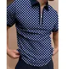 Swobodne wygodne letnie Eden Men Shirt Short Classic Park Męskie koszule Down-Down kołnierz zamek błyskawiczny TOPS2798