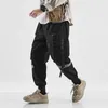 Streetwear Men Heup Cargo Broek Harajuku Joggers Broek Tactische Linten Zakken Hiphop Harembroek Track Broeken Y0927