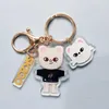 Kpop Stray Kids dessin animé porte-clés même skzoo acrylique porte-clés double face accessoires pendentif bijoux G1019