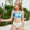 Tie Dye Two Piece Children's Swimwear Bathing Suit 5-14 Years Girl Swimsuit Kids Blue Teenage Girl Bikini Set Toddler Biquinis