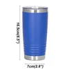 20oz tumbler roestvrij stalen vacuüm geïsoleerde termos deksel koffie bier grote capaciteit sport water kolf mokken thermoskoude zeeway rrf12462