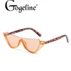 Sunglasses Fashion Cat Eye Women Men Semi-Rimless Sun Glasses Designer Gradient UV400 Lens Leopard Frame