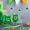 500pcs/roll St. Patrick's Day Shamrock Stickers 1.5'' Adhesive Seal Label for Envelopes Cards Gift Bags Irish Decoration JK2102XB