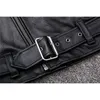 Spring Classical Motorcycle oblique zipper Jackets Men Leather Natural Calf Skin Thick Slim Cowhide Moto man 211008