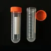 50ml Plastic Centrifuge Tube Laboratory Tube - Orange /Blue Screw Cap, Round Bottom