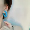 Hoop huggie enkla stora runda örhängen för kvinnor geometriska plast överdrivna örhängen hyperbole trendiga ring smycken