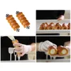 20st Cannoli Tubes 5 tums stort rostfritt stål Nonstick Cream Horn Danish Pastry Forms For Croissant Shell Cream Roll Forms Y200618