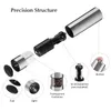Electric Pepper Mill with Portable Stand Stainless Steel Spice Grain Seasoning Grinder Led Light Kitchen Grinding Tool 210712