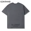 GONTHWID T-shirts Harajuku Hip Hop Casual Bandana Paisley Motif Imprimé À Manches Courtes Coton T-Shirts Streetwear Lâche T-shirts Tops C0315