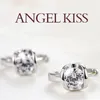 Stud Earrings For Women Korean Style Angel Kiss Cubic Zirconia Silver Color Earring Party Gift Fashion Jewelry KAE109