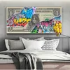 Nowoczesne Abstract Graffiti Art Dollar Plakat Płótno Cuadros Plakaty Print Wall Art do salonu Wystrój domu (bez ramki)