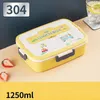 Rostfritt stål Student Lunchkasse Bärbara Barns Isolering Förseglade Middag Plate Bento Boxes Food Container