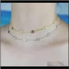 Kettingen Kettingen Hangers Sieraden Gedelicaat Dainty Klassieke Fijne Sterling Sieraden Tiny Hollow Charm Dunne Sier Link Chain Star Choker Necklace