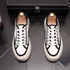 Spring Autumn Lace Up Leather Men's Shoes Round Toe Designer Fashion White Breattable Comant Coman Male Outdoor Walking Sneakers X226