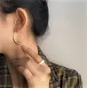 2021 Trend Mode Matte Große Retro Vintage Frauen Gold Hoop Koreanische Ungewöhnliche Ohrringe Gif