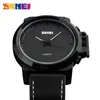 Skmei Quartz Montres Hommes IP Noir Placage Grand Cadran 30m Étanche Mode Casual Gentleman Montres Relogio Masculino 1208 Q0524