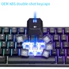 GK61 SK61 61 touches clavier mécanique USB filaire LED rétro-éclairé axe jeu Gateron commutateurs optiques pour bureau livraison directe