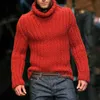 Blusa masculina inverno الشتاء الذكور الياقة المدورة الكورية نمط طويل الأكمام الأحمر البلوز متماسكة سترة زائد حجم suleeres الفقرة hombre 210604