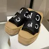 2021 플랫폼 EspAdrilles 슬리퍼 디자이너 No292 캔버스 35-42 발목 탑 샌들 숙녀 레이스 업 슬리퍼 품질 여성 웨지 슬라이드 Umvll