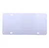 Party Favor 12x6 "Sublimation plaque d'immatriculation de voiture en métal blanc impression par transfert de chaleur bricolage Sublimations plaques d'immatriculation de voiture SN3288