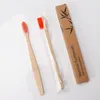 Bamboo Toothbrush Travel Natural Bristle Charcoal Brush Environmental Oral Care Teeth Brushes Wholesale