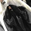 女性の秋冬の毛皮のような暖かい毛皮の上着のファッション緩いフェイクの毛皮のウサギロングジャケットカジュアル厚い毛皮のコート211110