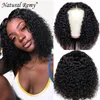 Short Jerry Curly 2X4 Lace Frontal Bob Wigs 100% Human Hair 180% Density