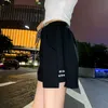 Calções de verão para mulheres impressão Curta cintura alta elástica correndo coreano estilo streetwear esporte femme casual 210719