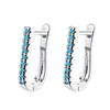 Hoop & Huggie Arrival Turquoise Gold Earrings For Women Jewelry Trendy Silver 925 Girl Accessories Lady Bright Zircon Bijou