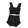 Costume da bagno da uomo, costume da bagno femminile, boxer diviso, conservatore, sottile, coreano, vento, piccolo petto raccolto, bikini sexy, costume da bagno primaverile