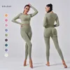 Abbigliamento da allenamento per donna Set da 2 pezzi Completi da donna Set da palestra per yoga Abbigliamento sportivo FitnSeamlBike da donna Pantaloncini Plus Size X0629