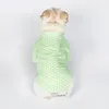 Лук дизайн домашних животных рубашки пальто зеленый напечатанный Pet Tshirt собака одежда пружина тонкий бульдог тедди одежда