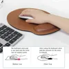 Leather Wrist Mouse Ergonomic Memory Foam Keyboard Mat Support Rest Office Mice Pad gamer