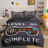 Gamepad Pościel Set dla chłopców Nowoczesny Gamer Comforter Cover Video Gra Duvet Dzieci Kolorowe Przyciski akcji Drukowane C0223