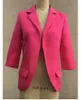 Vrouwen effen kleur single breasted casual offcie blazer zomer driekwart mouw blazer 2021 lady slanke klassieke retro werkkleding x0721