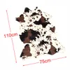 Faux Cowhide Dywan Dywanik Dywan Krowa Dywan Dywan do łazienki Salon Schowek Wycieracz Home Textile Black White 210301